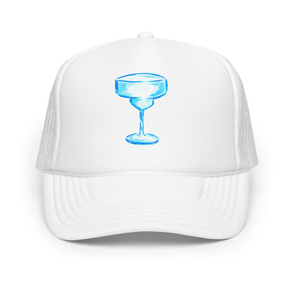 Turquoise Margarita Glass Watercolor Illustration | 6 Colors White