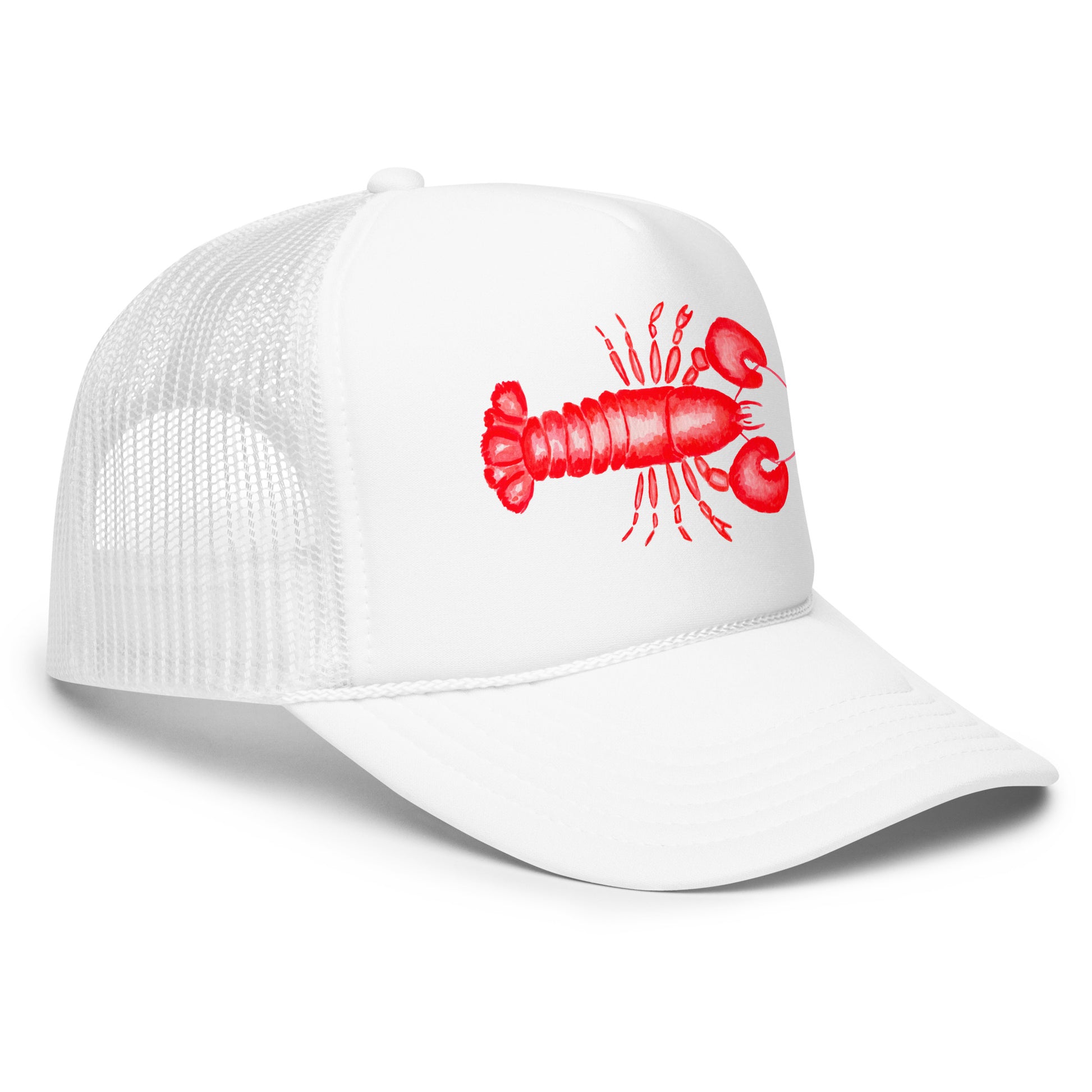 Red Lobster Watercolor Illustrated Trucker Hat | 6 Colors