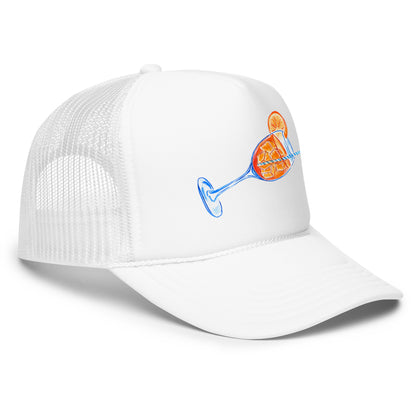 Aperol Spritz Watercolor Illustrated Trucker Hat
