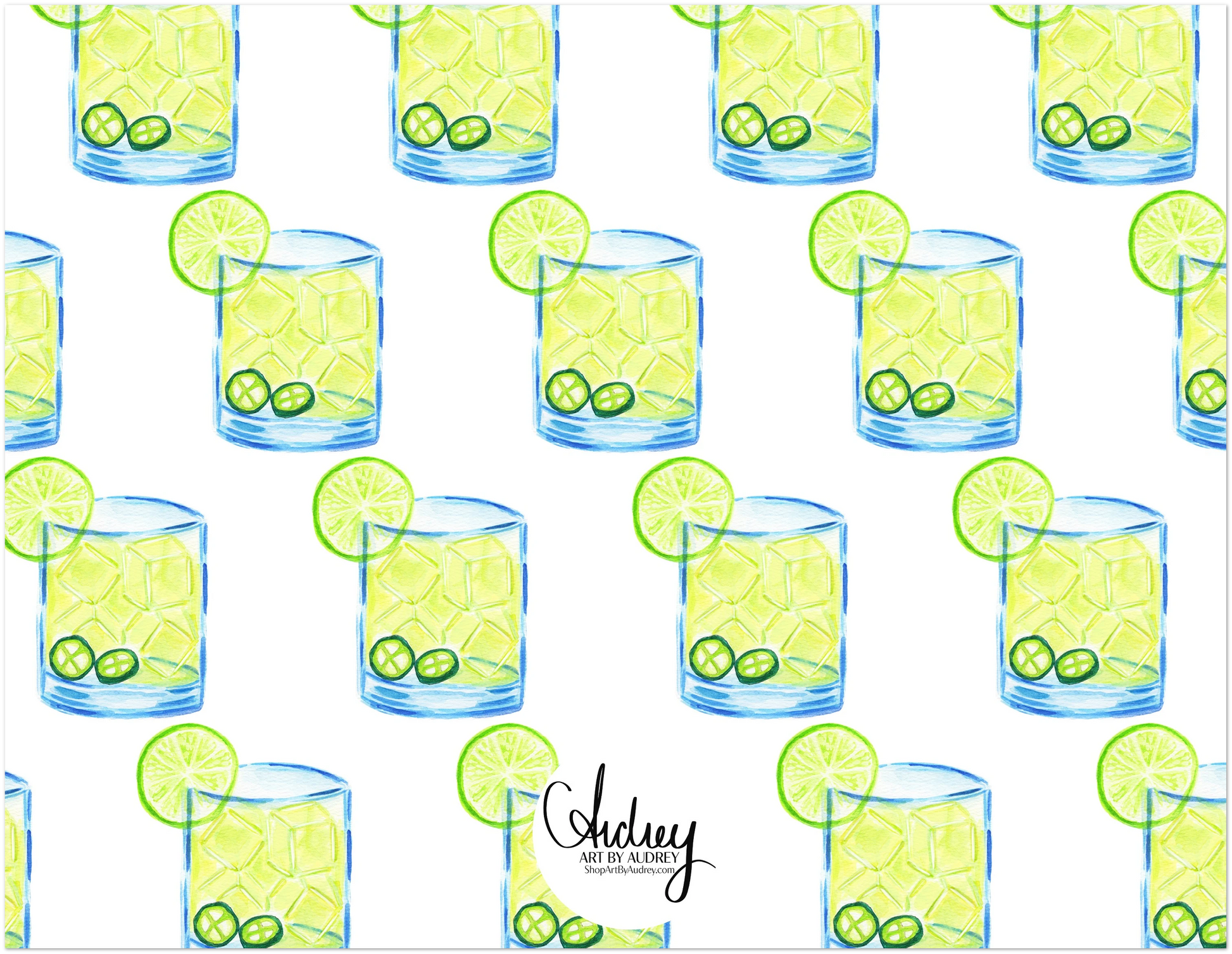Personalized Spicy Margarita Watercolor Illustrated Flat Notecards | Set of 10 Cards & Envelopes | 2 Sizes